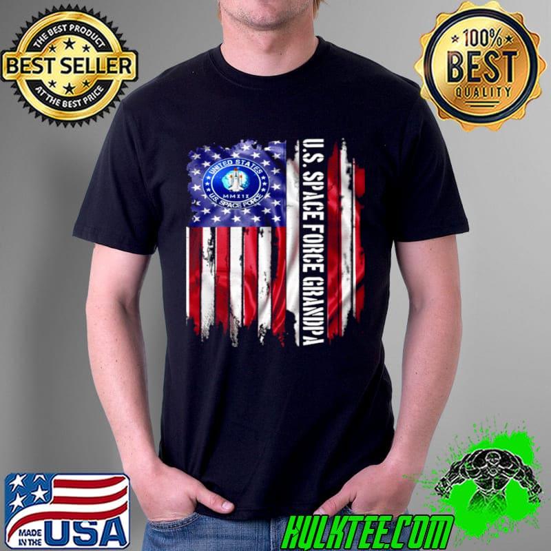 Vintage USA American Flag Proud US Space Force Grandpa Shirt Unisex Vintage USA American Flag Proud US Space Force Grandpa Shirt Unisex