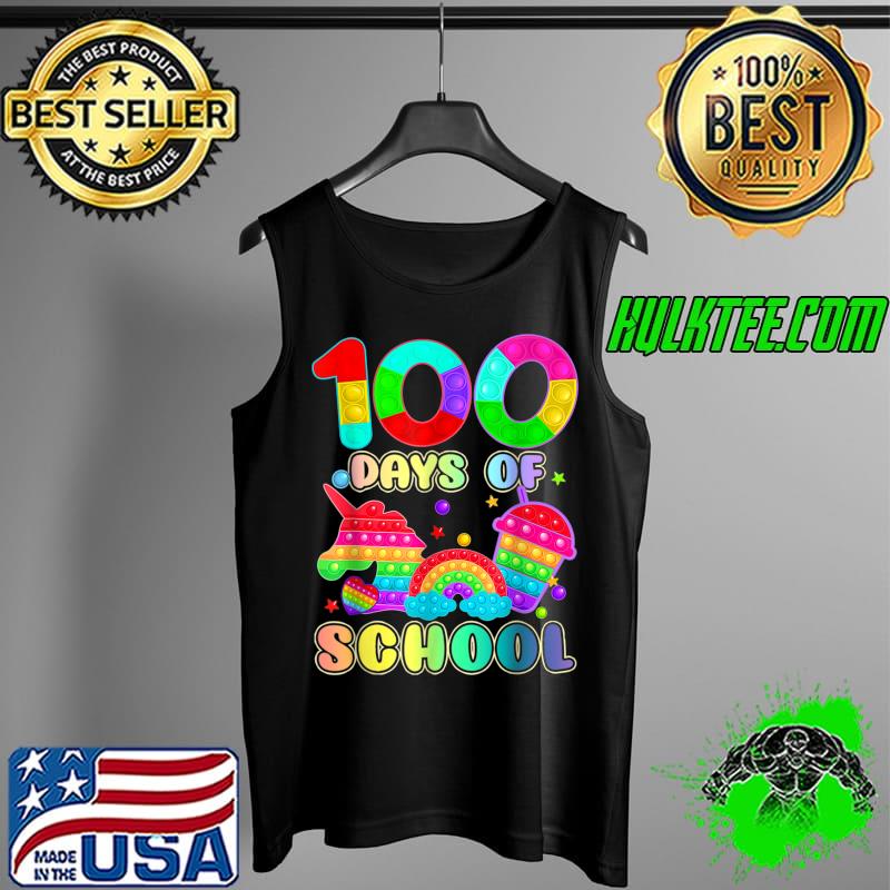 100 Days Of School Pop it Teacher Kids Boys Girls 100th Day T-Shirt Tank Top 100 Days Of School Pop it Teacher Kids Boys Girls 100th Day T-Shirt Tank Top