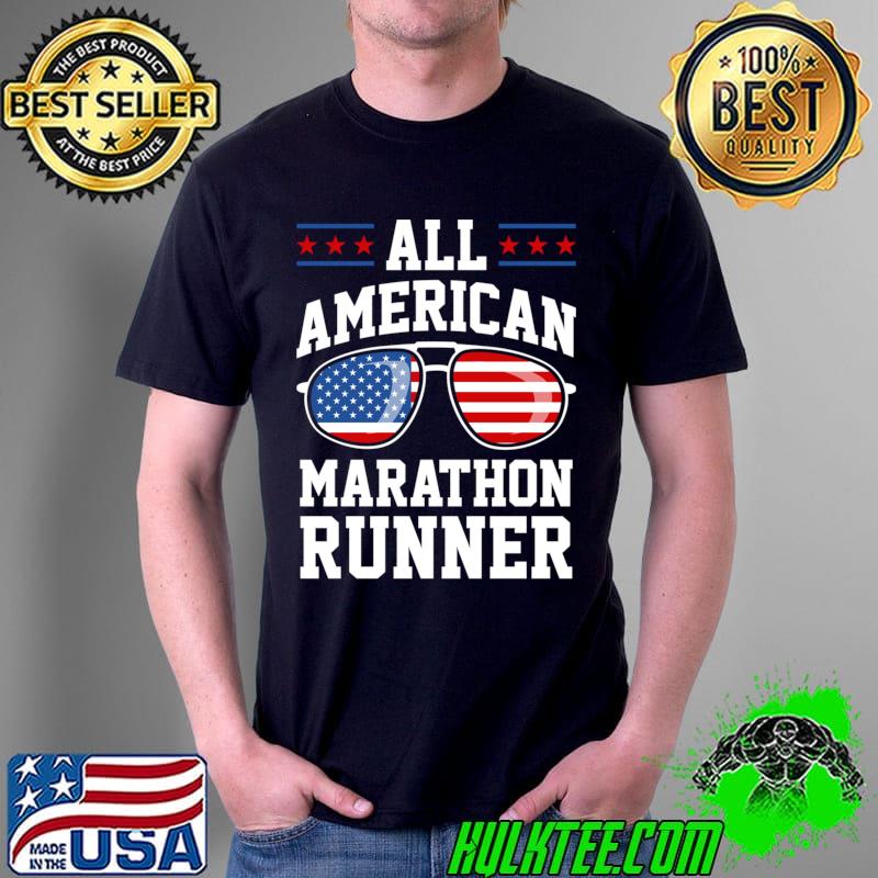 All-American Marathon Runner Patriotic USA Flag T- Unisex All-American Marathon Runner Patriotic USA Flag T- Unisex