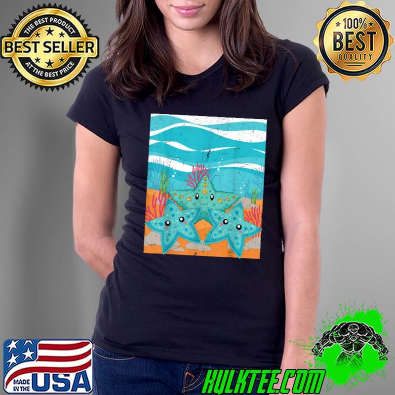 Aquarium Ocean Animal Lover Sea Animal Underwater Starfish T-Shirt