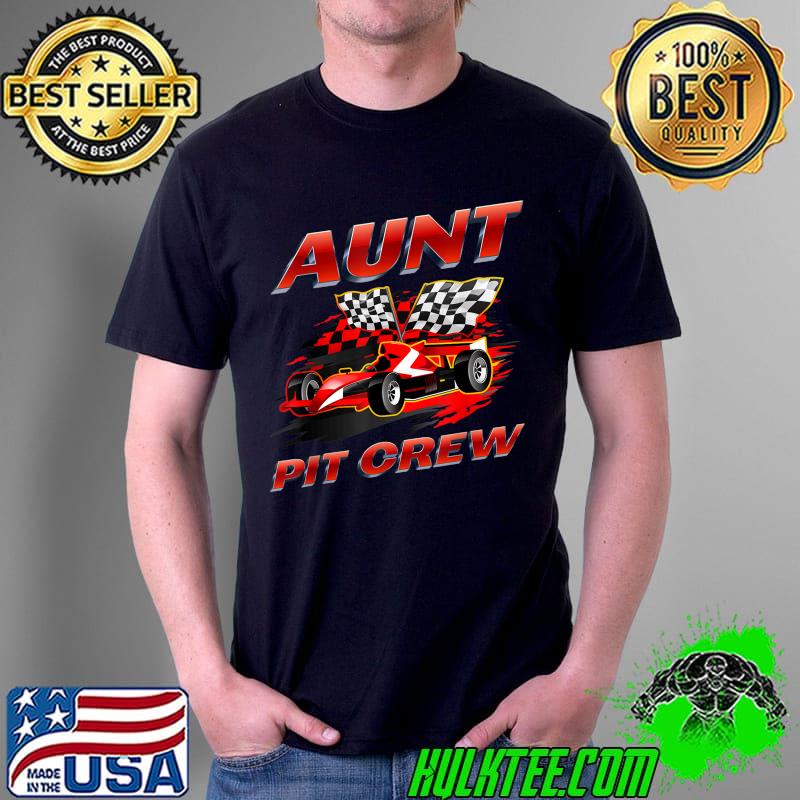 Aunt Pit Crew Race Car Birthday Party Racing Family T-Shirt Unisex Aunt Pit Crew Race Car Birthday Party Racing Family T-Shirt Unisex