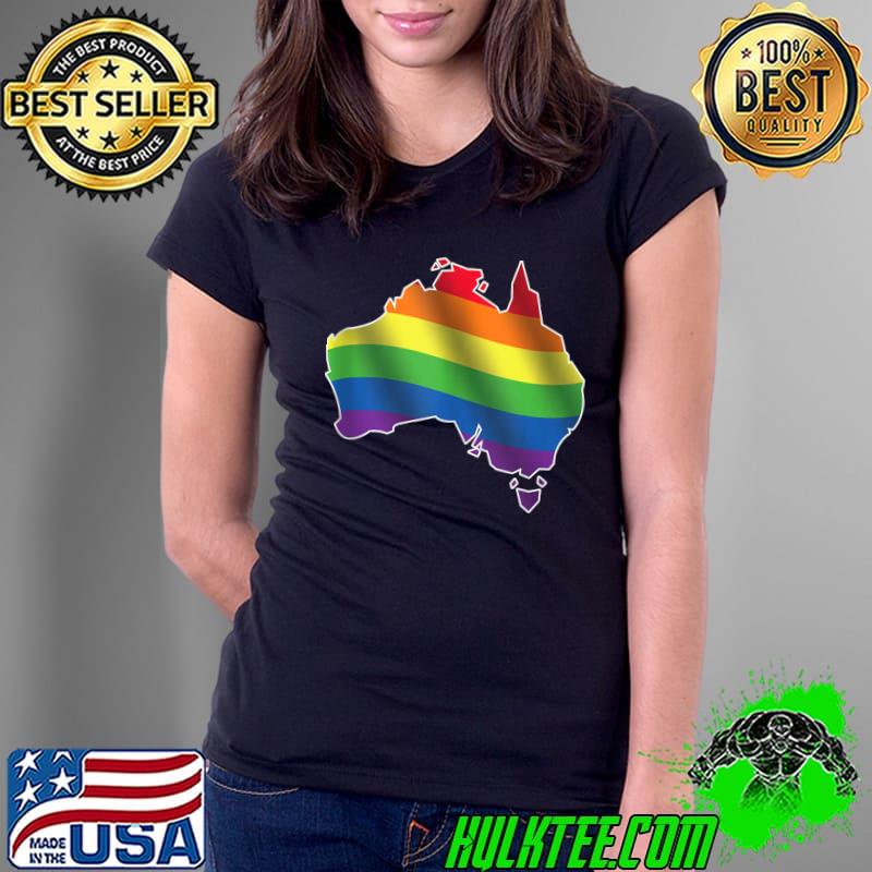 Australia Gay Flag LGBTQ Homosexual Queer Lesbian Pride T-shirt