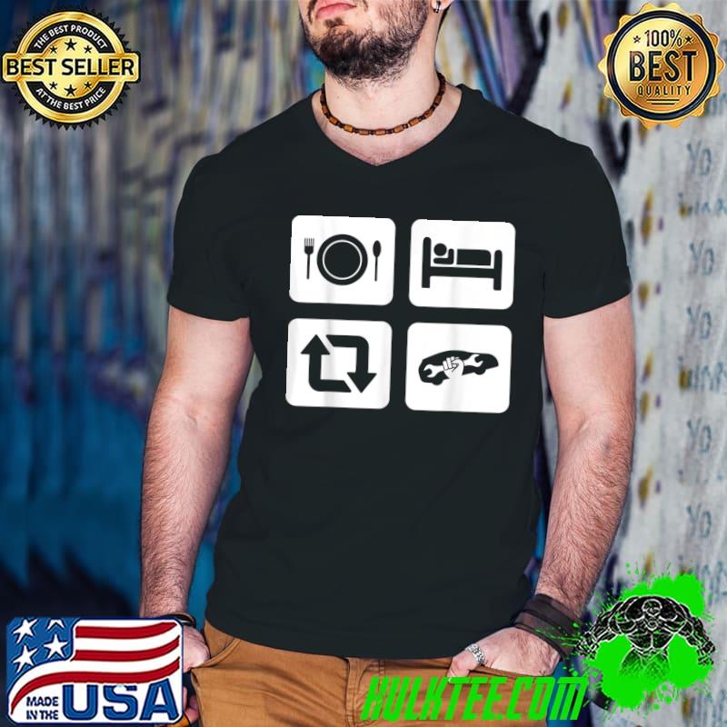 Auto Mechanic Gift ideas - Eat Sleep Fix Cars Repeat T-Shirt Guys V Neck Auto Mechanic Gift ideas - Eat Sleep Fix Cars Repeat T-Shirt Guys V Neck