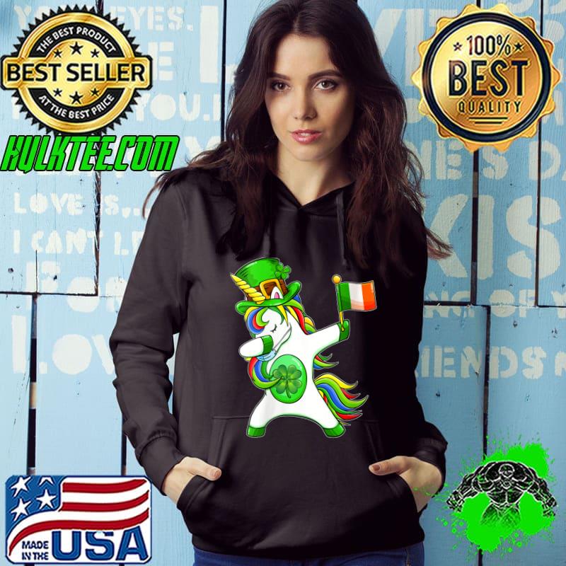 Awesome Dabbing Unicorn St Patricks Day Girls Leprechaun Lepricorn T-shirt