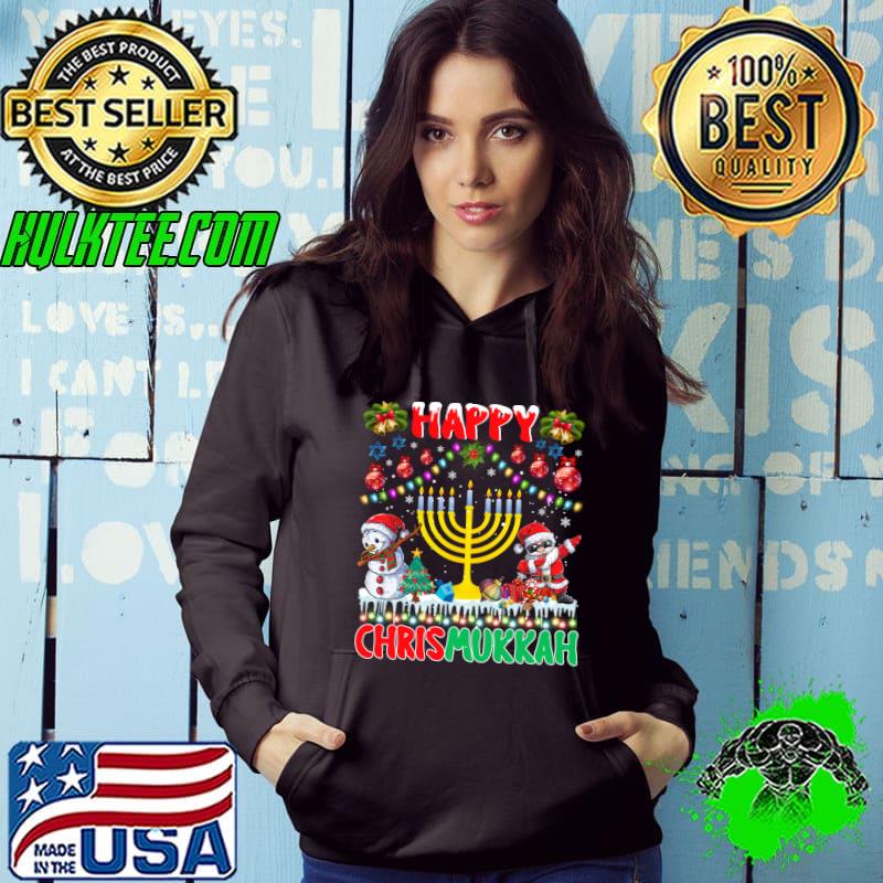 Awesome Happy Chrismukkah Hanukkah Christmas Snowman ELF Dabbing T-shirt