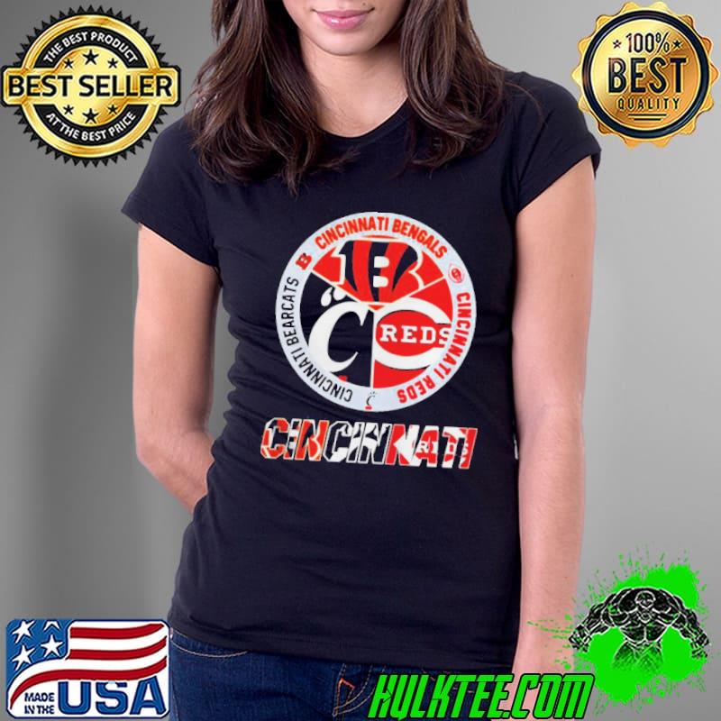 Bearcats bengals reds cincinnatI Ladies Tee Bearcats bengals reds cincinnatI Ladies Tee