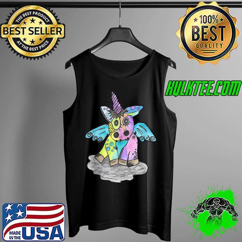 Beautiful Rainbow Crazy Punk Rock Unicorn T- Tank Top Beautiful Rainbow Crazy Punk Rock Unicorn T- Tank Top