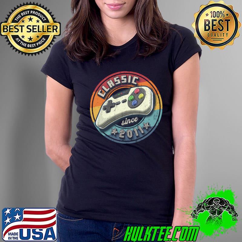 Best Classic 2011 11th Birthday Retro Video Game Controller Gamer T- Ladies Tee Best Classic 2011 11th Birthday Retro Video Game Controller Gamer T- Ladies Tee