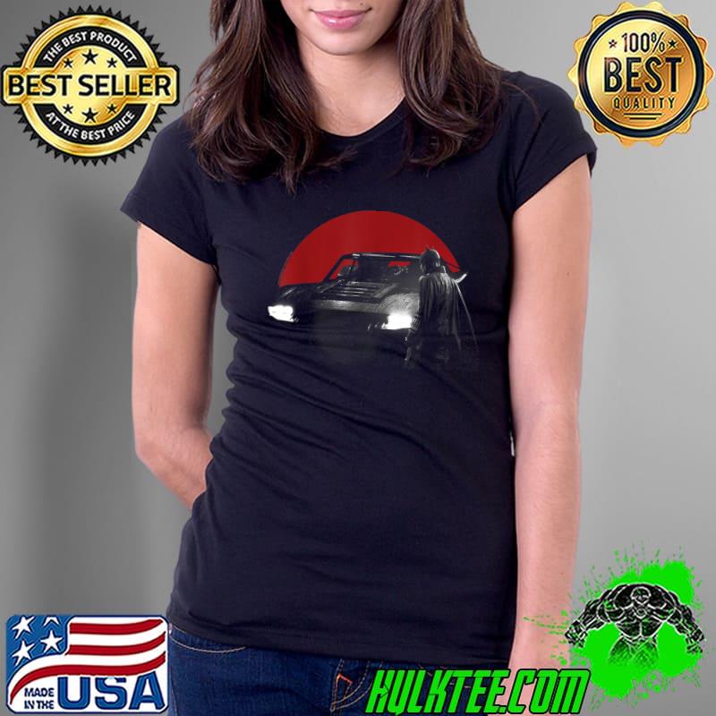 Best The Batman Red Moon And Batmobile T-Shirt Ladies Tee Best The Batman Red Moon And Batmobile T-Shirt Ladies Tee