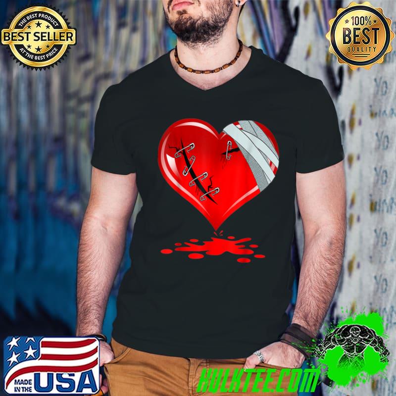 Black Broken Heart Shirt Men Women Pastel Goth Valentine T-Shirt