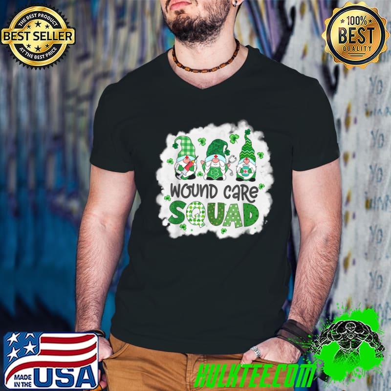 Bleached Wound Care Squad Gnomies St Patricks Day Nurse T-Shirt Guys V Neck Bleached Wound Care Squad Gnomies St Patricks Day Nurse T-Shirt Guys V Neck