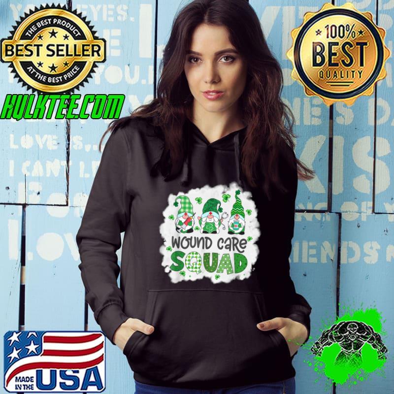 Bleached Wound Care Squad Gnomies St Patricks Day Nurse T-Shirt Bleached Wound Care Squad Gnomies St Patricks Day Nurse T-Shirt