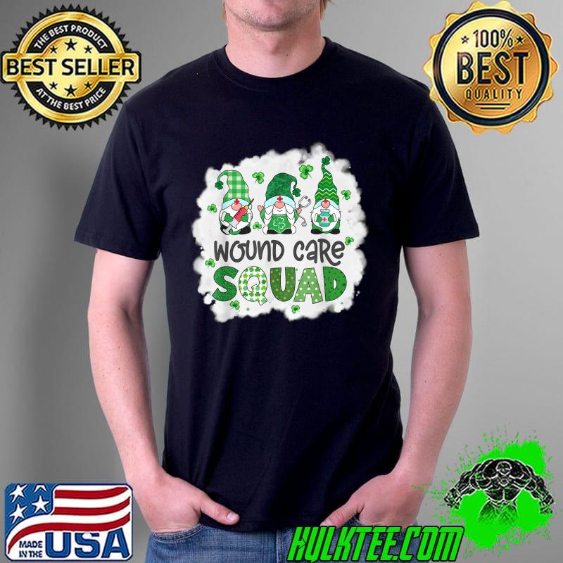 Bleached Wound Care Squad Gnomies St Patricks Day Nurse T-Shirt Unisex Bleached Wound Care Squad Gnomies St Patricks Day Nurse T-Shirt Unisex