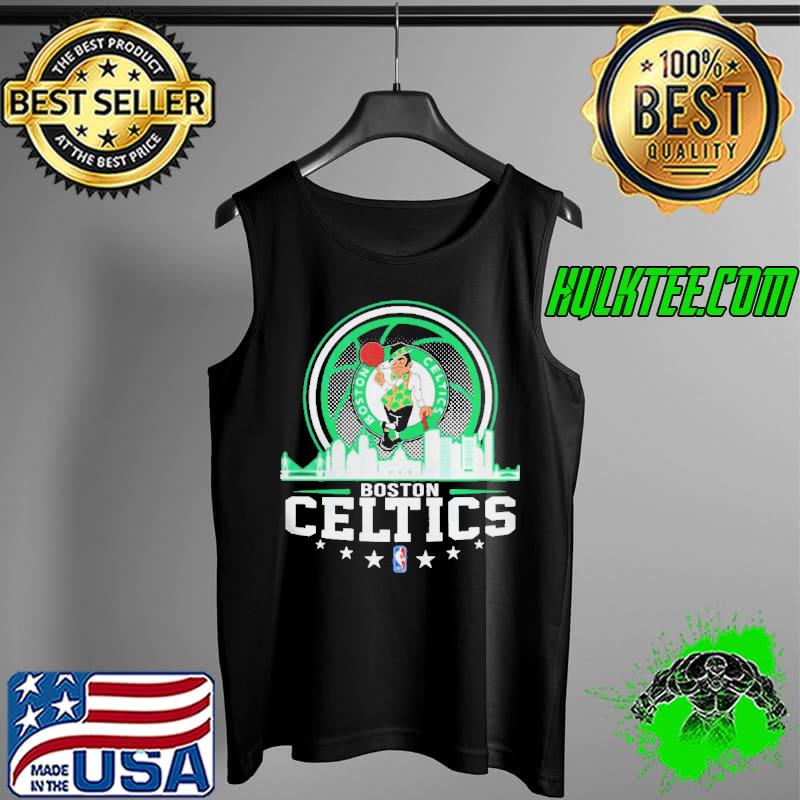 Boston celtics NBA city skyline Tank Top Boston celtics NBA city skyline Tank Top