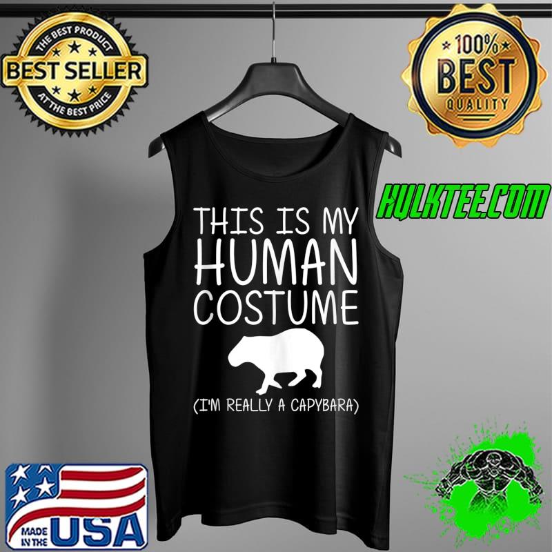 Capybara Easy Halloween Human Costume Mammal Animal DIY T- Tank Top Capybara Easy Halloween Human Costume Mammal Animal DIY T- Tank Top