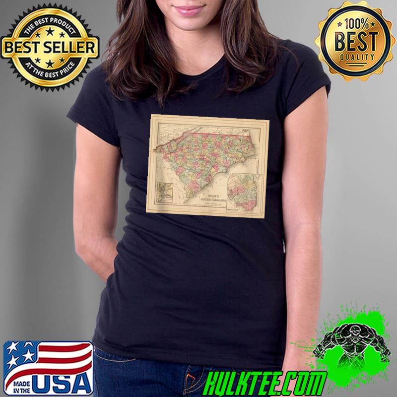 Carolinas Vintage Map (1884) T-shirt