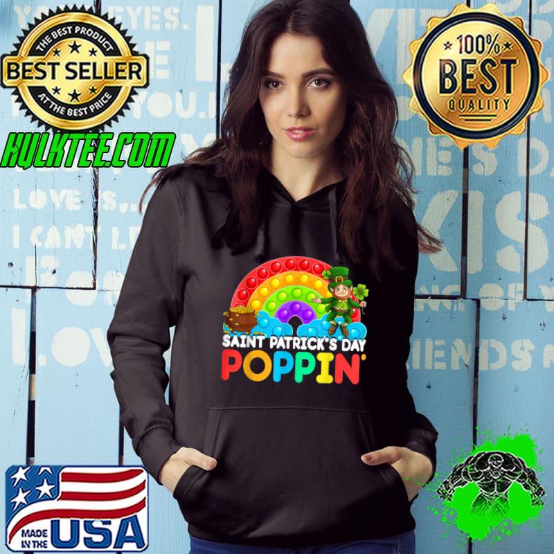 Cute Saint Patricks Day Leprechaun Rainbow Pop It Fidget Toy T-Shirt