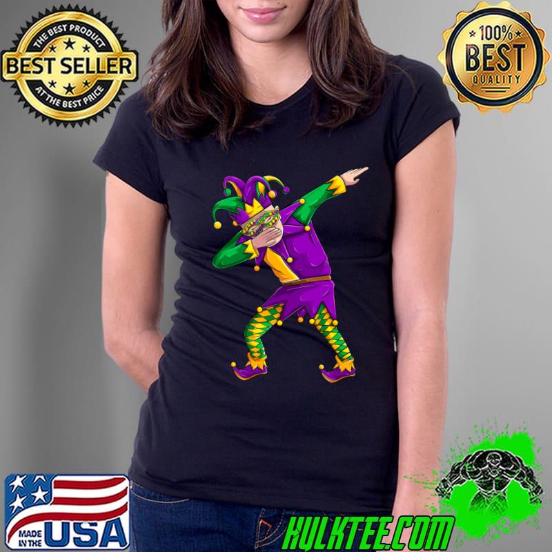 Dabbing Dab Jester Mardi Gras Mask OutfitMen Kids Boys T-shirt