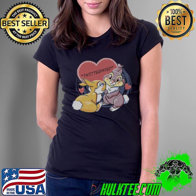 Disney Bambi Thumper & Miss Bunny Valentine's Day Premium T-Shirt Ladies Tee Disney Bambi Thumper & Miss Bunny Valentine's Day Premium T-Shirt Ladies Tee