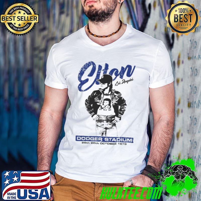 Elton dodger stadium los angeles 1975 pop glam rock legend un mens shirt