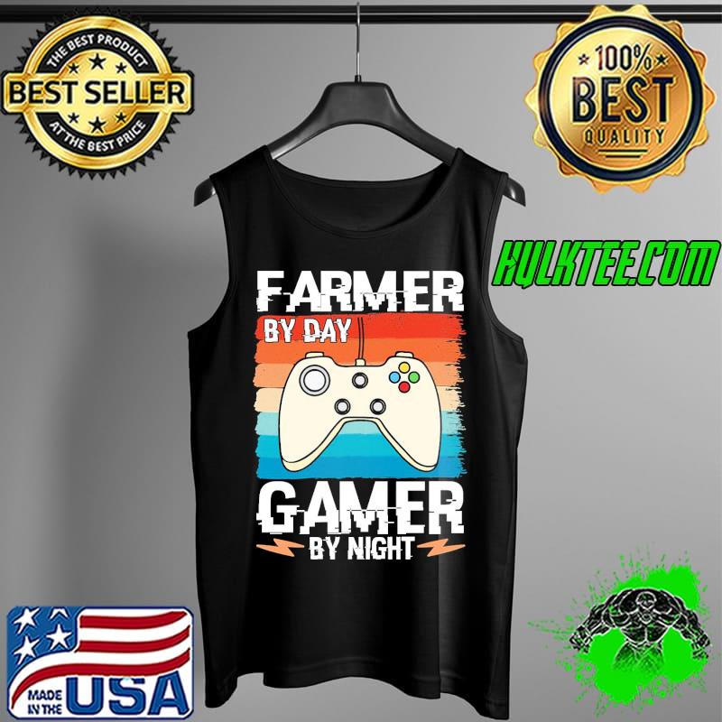 Farmer by day gamer by night vintage style Tank Top Farmer by day gamer by night vintage style Tank Top
