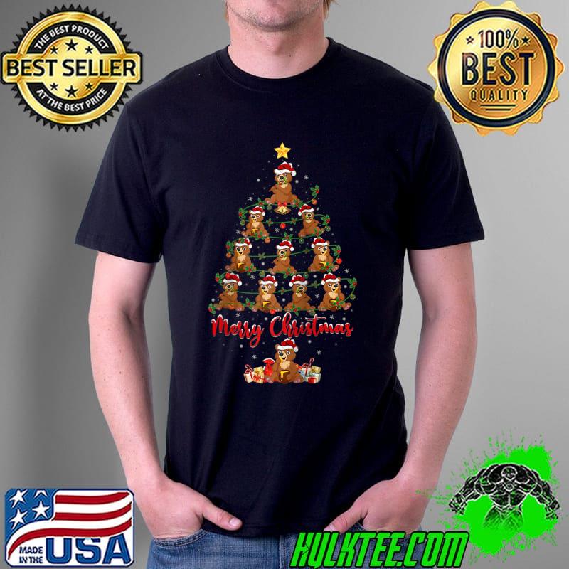 Funny Bear Animal Lover Matching Santa Bear Christmas Tree T- Unisex Funny Bear Animal Lover Matching Santa Bear Christmas Tree T- Unisex