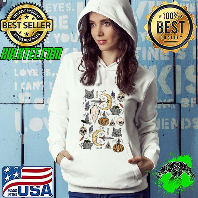 Funny Vintage Halloween T- Hoodie Funny Vintage Halloween T- Hoodie