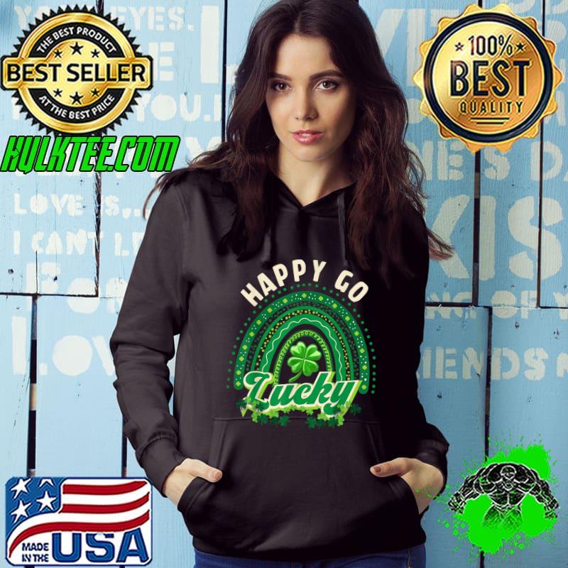 Happy Go Lucky Rainbow Leopard Lucky Saint Patrick's Day T-Shirt