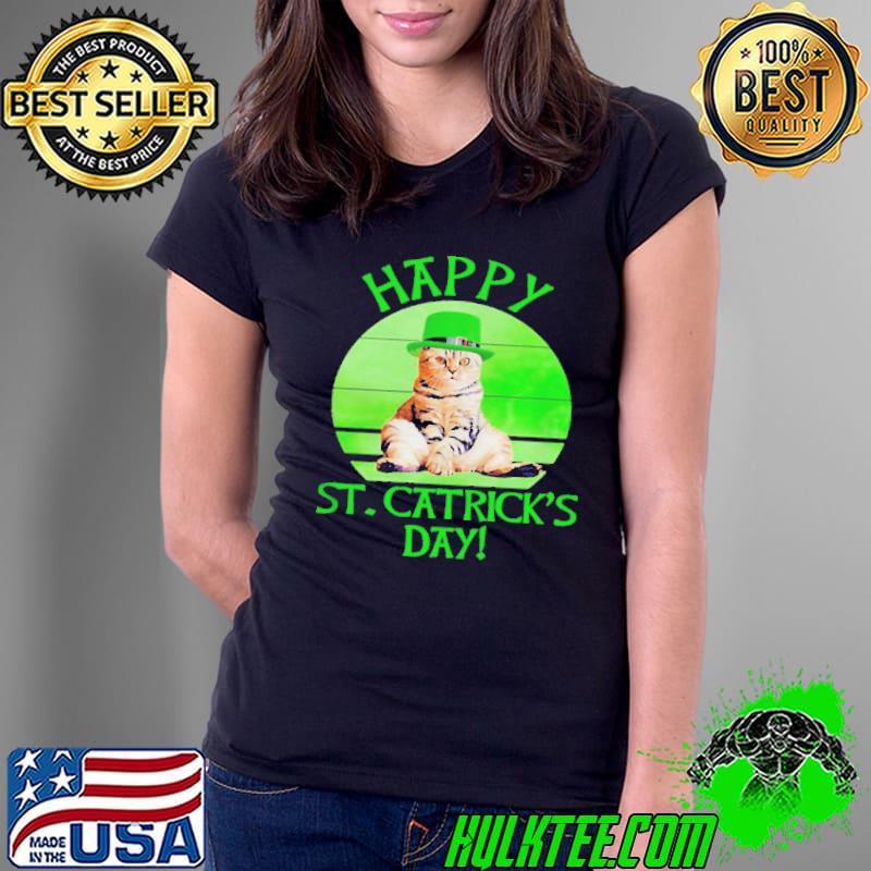 Happy st catrick's day cat Ladies Tee Happy st catrick's day cat Ladies Tee