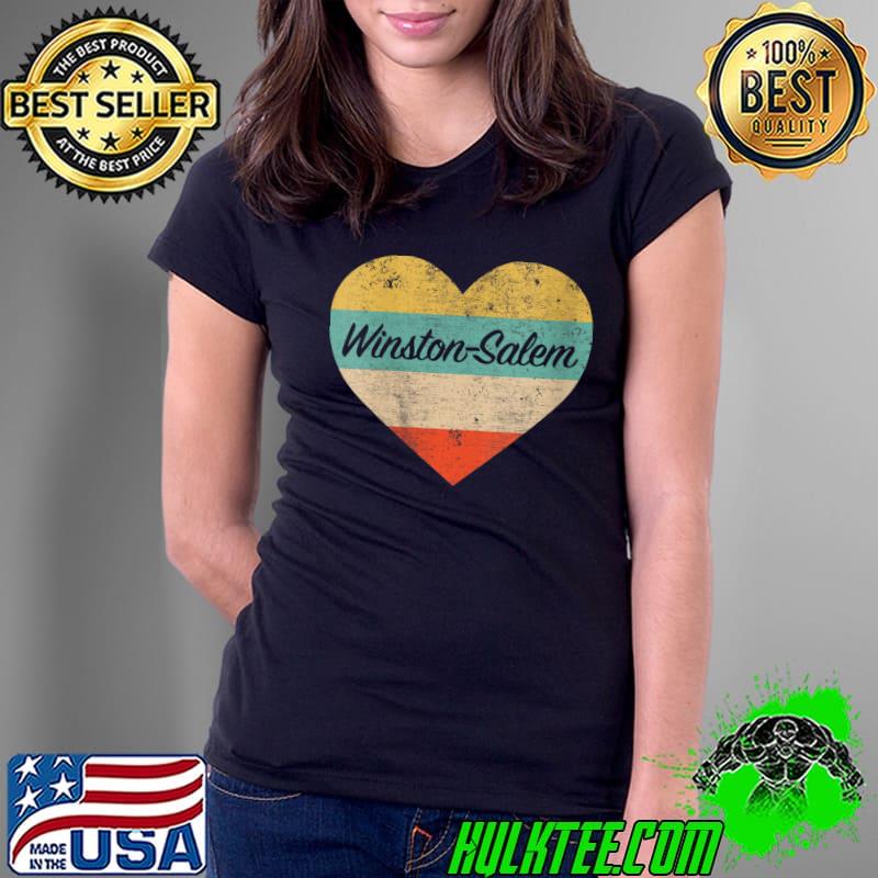 I Love Winston-Salem North Carolina Vintage Distressed Retro T-shirt