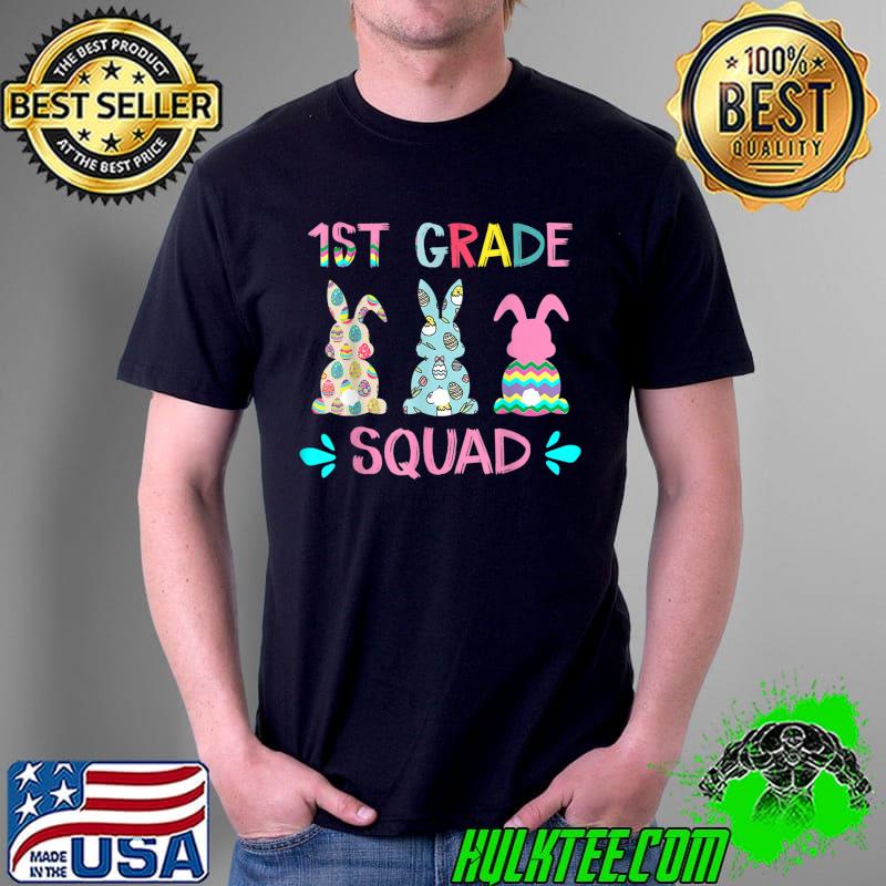 I Teach The Cutest 1st Grade Bunnies Teacher Easter Day T-Shirt Unisex I Teach The Cutest 1st Grade Bunnies Teacher Easter Day T-Shirt Unisex