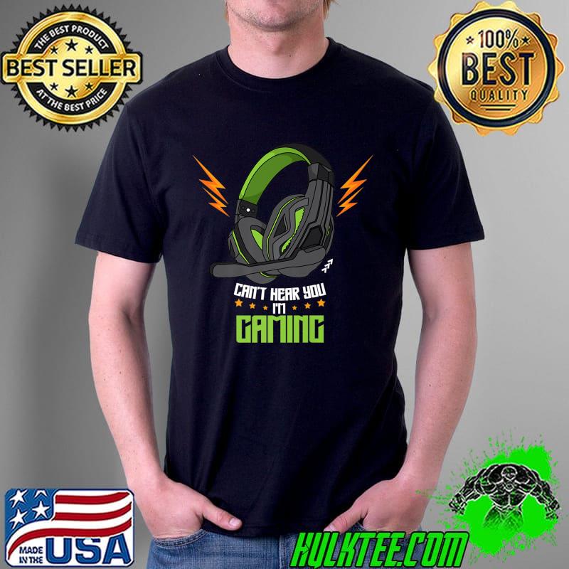 Ich höre dich nicht ich zocke Gamer Headset Saying Green Premium T-Shirt Unisex Ich höre dich nicht ich zocke Gamer Headset Saying Green Premium T-Shirt Unisex