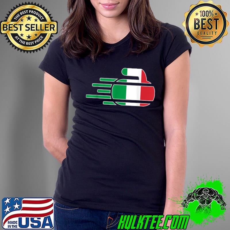 Italy Curling Team Fans Jersey Italian Curlers Winter Sports T-Shirt Ladies Tee Italy Curling Team Fans Jersey Italian Curlers Winter Sports T-Shirt Ladies Tee