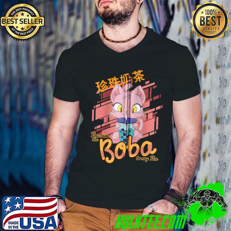 Kawaii Bubble Tea Cat - Anime Manga Boba Tea T- Guys V Neck Kawaii Bubble Tea Cat - Anime Manga Boba Tea T- Guys V Neck