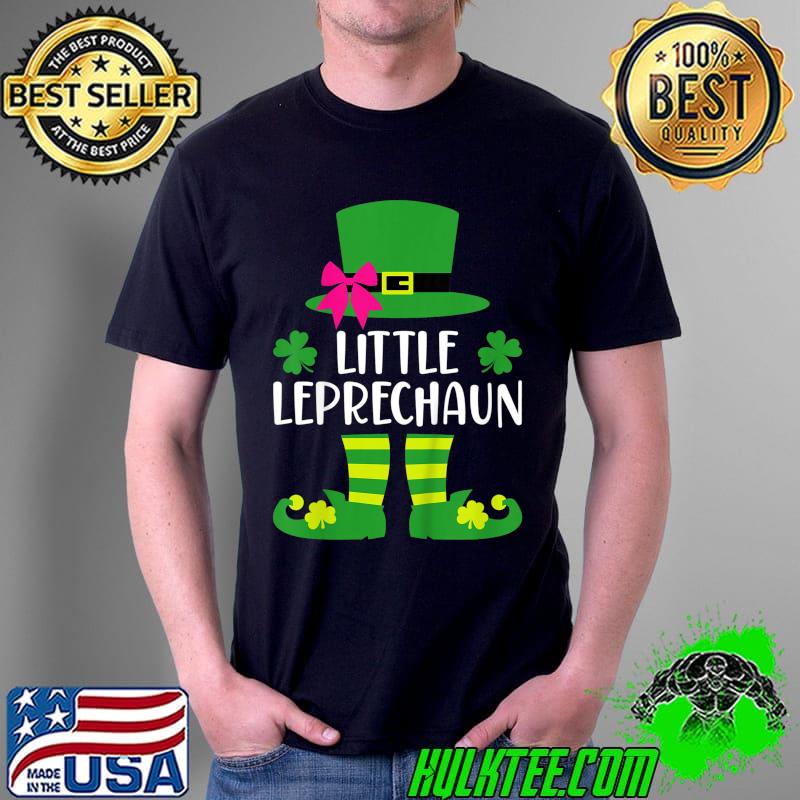Kids Little Leprechaun with Pink Bow for Girls St Patricks Day T-Shirt Unisex Kids Little Leprechaun with Pink Bow for Girls St Patricks Day T-Shirt Unisex
