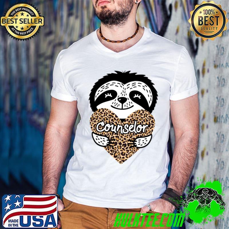 Leopard Sloth National School Counseling Week Graduation T-shirt Leopard Sloth National School Counseling Week Graduation T-shirt