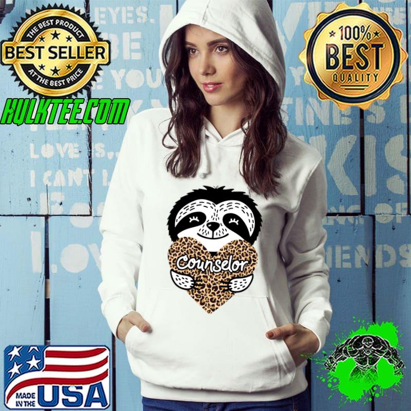 Leopard Sloth National School Counseling Week Graduation T- Hoodie Leopard Sloth National School Counseling Week Graduation T- Hoodie
