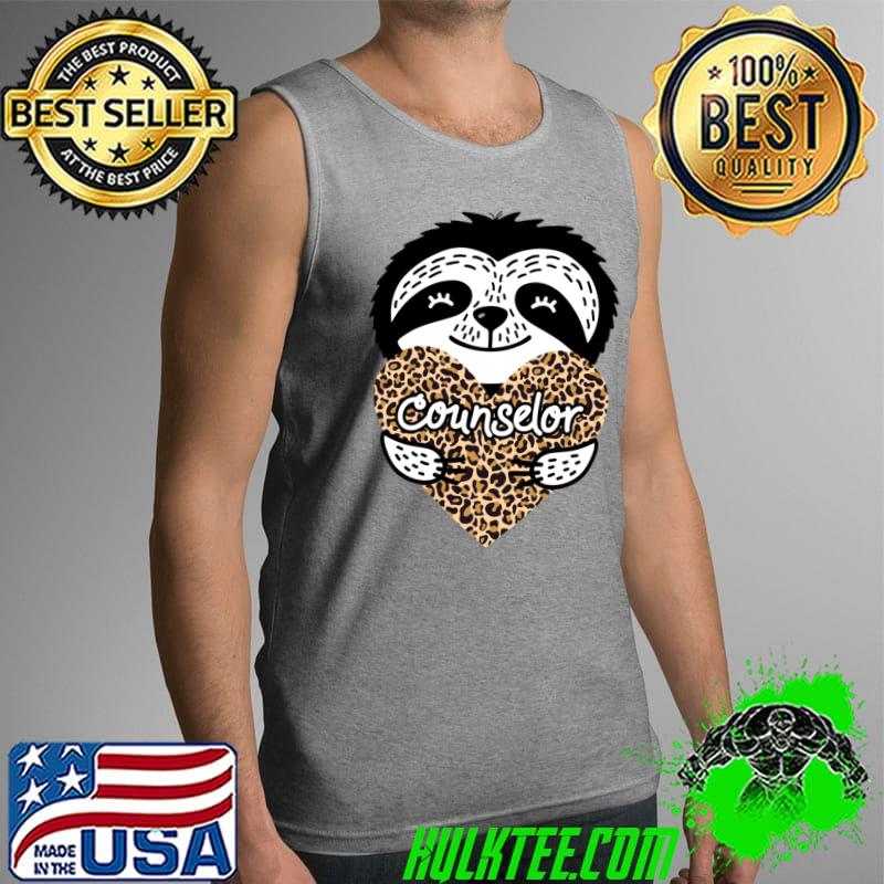 Leopard Sloth National School Counseling Week Graduation T- Tank Top Leopard Sloth National School Counseling Week Graduation T- Tank Top
