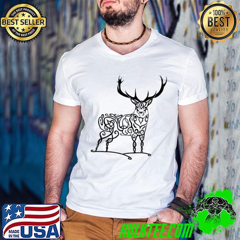 Majestic Tribal Celtic Deer T-shirt Majestic Tribal Celtic Deer T-shirt