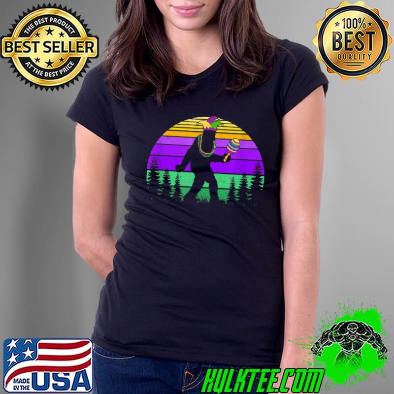 Mardi Gras Carnival Bigfoot Festival Party T-Shirt