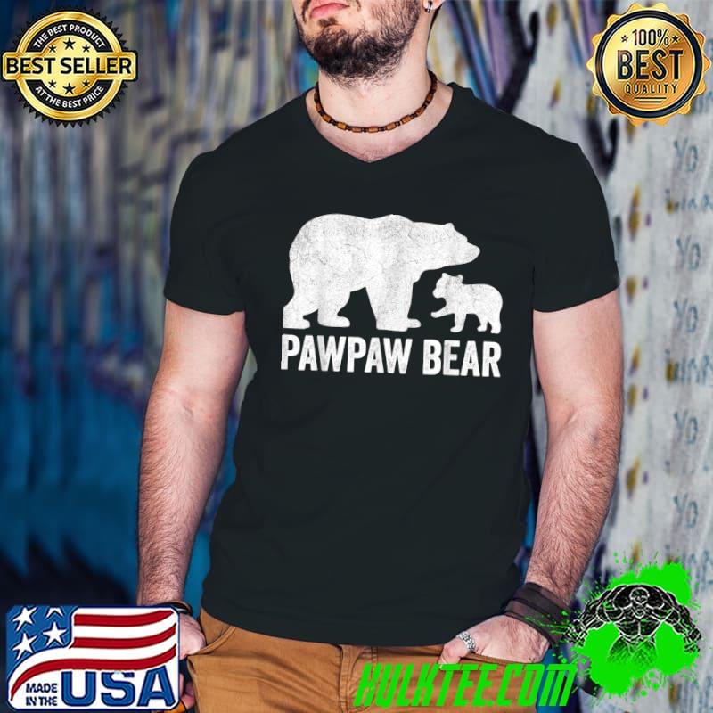 Mens Pawpaw Bear Fathers Day Grandad Shirt, Funny Cub Kid Grandpa T-Shirt Guys V Neck Mens Pawpaw Bear Fathers Day Grandad Shirt, Funny Cub Kid Grandpa T-Shirt Guys V Neck