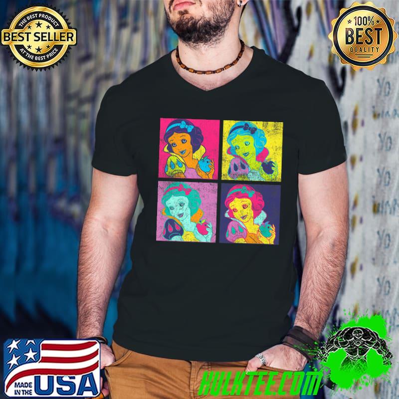 Nice Disney Snow White Bright Neon Retro Box Poster Premium T-Shirt Guys V Neck Nice Disney Snow White Bright Neon Retro Box Poster Premium T-Shirt Guys V Neck