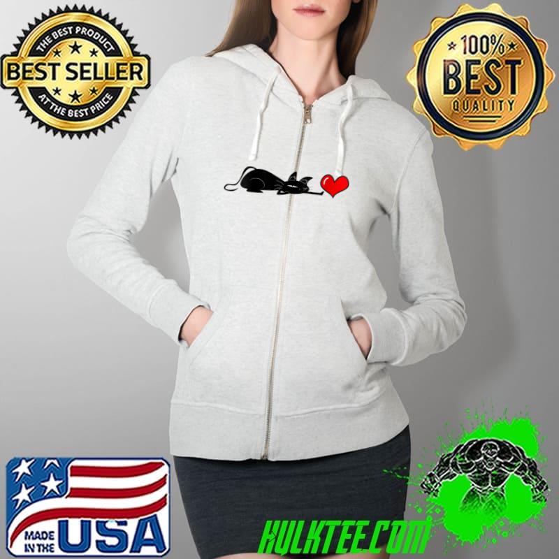 Nice Valentines Day Shirt for Women Men Cute Cat Valentine Heart T- Full Zip Hooded Nice Valentines Day Shirt for Women Men Cute Cat Valentine Heart T- Full Zip Hooded