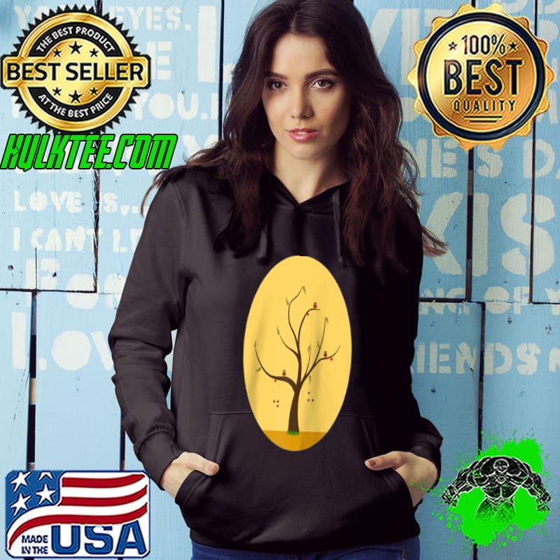 Night owls in the life tree Prana Yoga Mantra Om T-shirt