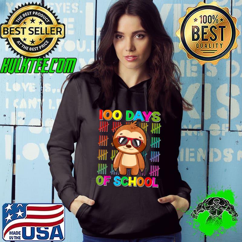 Official 100th Day of School Sloth Design 100 Days School Sloth Lover T-Shirt