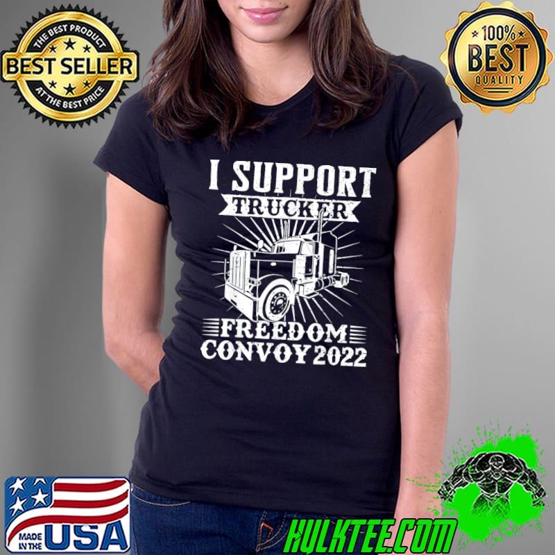 Official Canada Freedom Convoy 2022 Canadian Truckers Support Flag T-Shirt Ladies Tee Official Canada Freedom Convoy 2022 Canadian Truckers Support Flag T-Shirt Ladies Tee