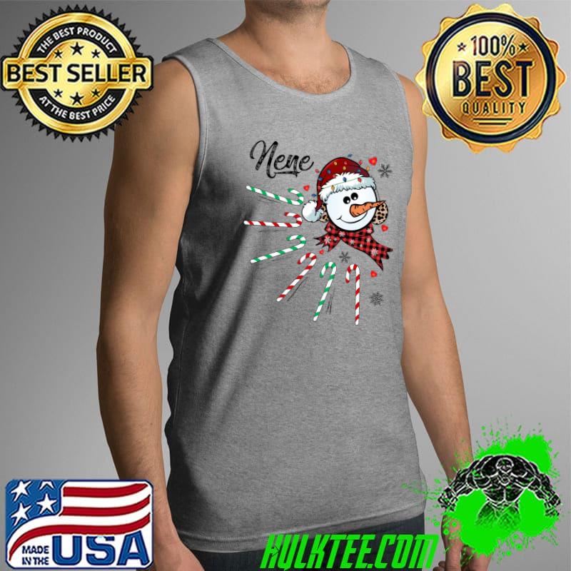 Official Nene Snowman Candy Cane Christmas Xmas T- Tank Top Official Nene Snowman Candy Cane Christmas Xmas T- Tank Top