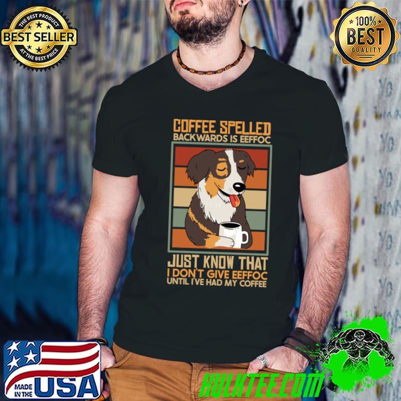 Original Barista Merch for Coffee Lovers - Coffee spelled backwords T- Guys V Neck Original Barista Merch for Coffee Lovers - Coffee spelled backwords T- Guys V Neck