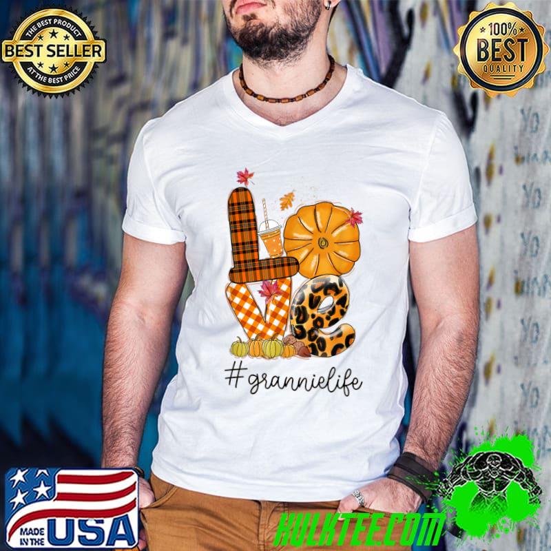 Original Thanksgiving Love grannie Life Candy Leopard Fall Gifts T-Shirt