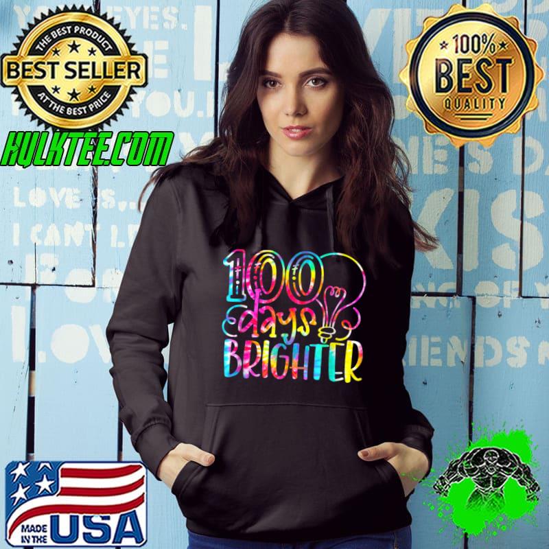 Original Tie Dye 100 Days Brighter Student Happy 100th Day Of School T-Shirt